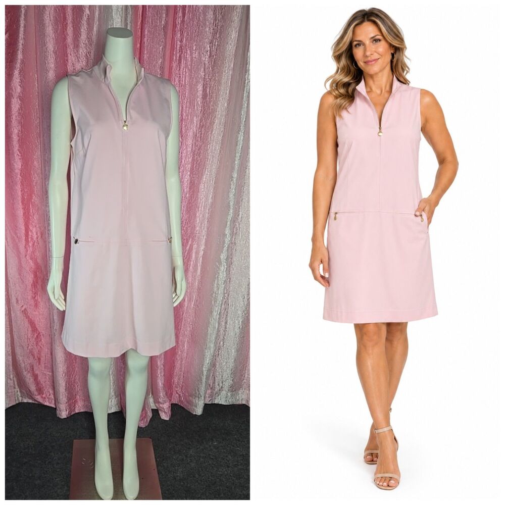 Lilly Pulitzer Pink Luxletic Pink Frida Stretch Polo Dress Size Medium